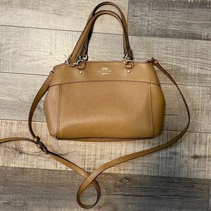 Coach F25395 Crossgrain Mini Brooke Carryall Purse Hand Bag Gray Authentic